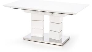 Asztal Houston 948, Fehér, 75x90x160cm, Hosszabbíthatóság, Közepes sűrűségű farostlemez, Fém