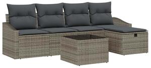 VidaXL Kanapé Szett párnával 5 pcs polirattan