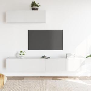 3 részes fehér szerelt fa TV-szekrényszett