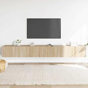 3 részes sonoma tölgy színű szerelt fa TV-szekrényszett