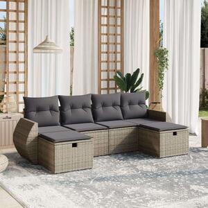 Polyrattan Kerti Ülőgarnitúra - 6 Részes Szett