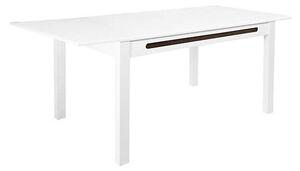 Asztal Boston 370, Fényes fehér, 76x90x150cm, Hosszabbíthatóság, Laminált forgácslap