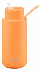 Ceramic Bottle Neon Orange narancs 1000ml-es rozsdamentes acél kerámia bevonatos termosz szívószáltartó sport kupakkal