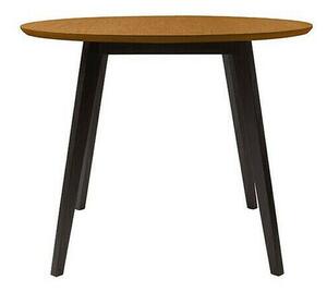 Asztal Boston 375, Fekete, Világos arany vörösfenyő, 76cm, Természetes fa furnér, Váz anyaga, Bükkfa