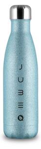 The Bottle Glitter Blue kék csillámos 0,5l-es rozsdamentes acél hőtartó design kulacs