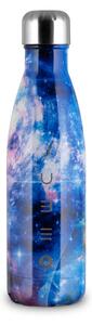 The Bottle Milky Way fényes fehér-kék-rózsaszín 0,5l-es rozsdamentes acél hőtartó design kulacs