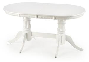 Asztal Houston 778, Fehér, 77x90x150cm, Hosszabbíthatóság, Közepes sűrűségű farostlemez, Váz anyaga