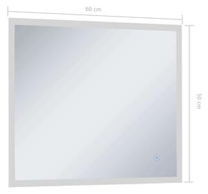VidaXL LED-es fürdőszobai falitükör érintésérzékelővel 60 x 50 cm