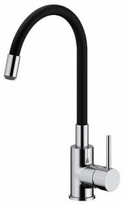 Mosogató csaptelep Ceramia S-Line Pro szilikon karral fekete / króm SIKOBSLPRO290C