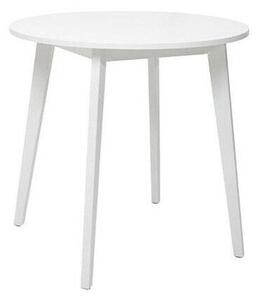 Asztal Boston 366 Fehér, 76cm, MDF, Természetes fa furnér