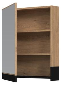 Stokes tükrös fali szekrény 60 cm, ezüst / arany tölgy