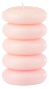 Oszlopos gyertya MACARON 11,5 cm rózsaszín