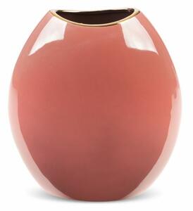 Sibel kerámia váza Sötét rózsaszín/arany 18x9x20 cm