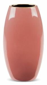 Sibel kerámia váza Sötét rózsaszín/arany 19x12x35 cm