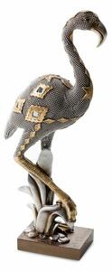 Kali flamingó figura Ezüst/arany 15x8x36 cm