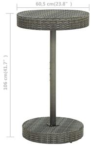 VidaXL szürke polyrattan kerti asztal 60,5 x 106 cm
