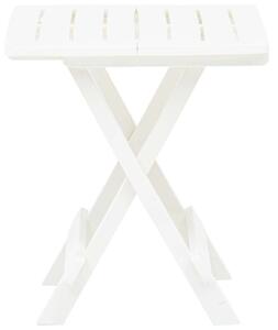 VidaXL fehér műanyag összecsukható kerti asztal 45 x 43 x 50 cm