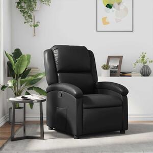 Fekete műbőr relaxfotel