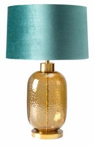 Musa asztali lámpa bársony búrával Türkiz/arany 40x69 cm