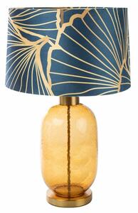 Musa3 asztali lámpa bársony búrával Gránátkék/arany 40x69 cm