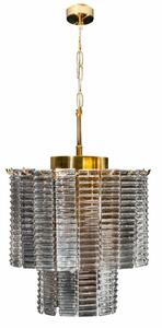 Dalia csillár hullámos üveglapokkal Arany/füst üveg 32x40 cm