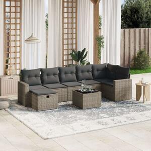 VidaXL Polyrattan Kerti Ülőgarnitúra - Szürke - 8 részes