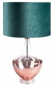 Salvia8 asztali lámpa bársony búrával Szürkészöld/tejfehér 40x69 cm