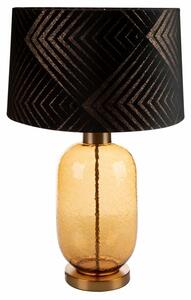 Victoria2 asztali lámpa bársony búrával Fekete/arany 43x69 cm