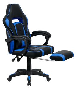 Gunner Irodai/Gamer szék, Műbőr, 110 kg, Fekete-kék