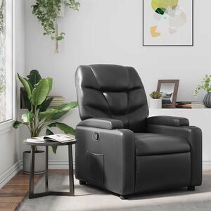 Fekete műbőr relaxfotel