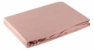 Nova3 pamut-szatén gumis lepedő Pasztell rózsaszín 180x200 cm +30 cm