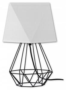 Glimex Diamond asztali/éjjeli lámpa fehér 1x E27
