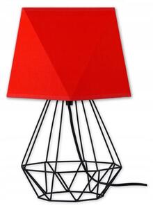 Glimex Diamond asztali/éjjeli lámpa piros 1x E27