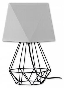 Glimex Diamond asztali/éjjeli lámpa szürke 1x E27