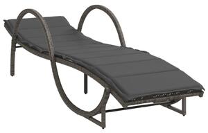 VidaXL Napozóágy - Polyrattan - Szürke - 2 db