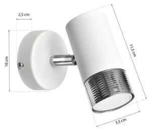 Milagro DANI fehér / ezüst fali lámpa (MLP6225) 1xGU10