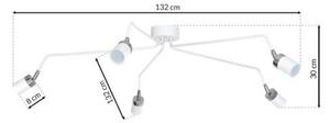 Milagro JOKER mennyezeti lámpa fehér króm (MLP909) 5xGU10