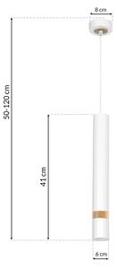 Milagro JOKER függőlámpa fehér fa (MLP6301) 1xGU10