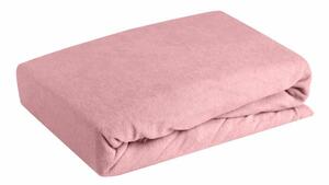 Frottír gumis lepedő Pasztell rózsaszín 120x200 cm +20 cm