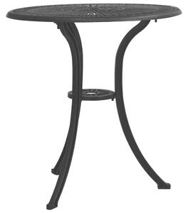 VidaXL fekete öntött alumínium kerti asztal 62 x 62 x 65 cm