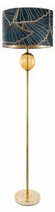 Musa3 állólámpa bársony búrával Gránátkék/arany 43x157 cm