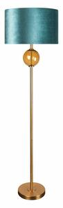 Musa állólámpa bársony búrával Türkiz/arany 46x165 cm