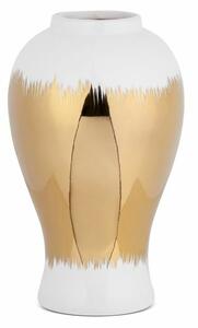 Tala 01 kerámia váza Fehér/arany 17x17x26 cm