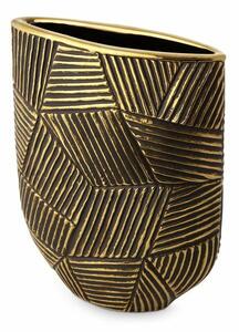 Emmi 01 kerámia váza Fekete/arany 21x9x28 cm