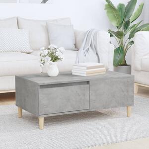 Betonszürke szerelt fa dohányzóasztal 90x50x36,5 cm