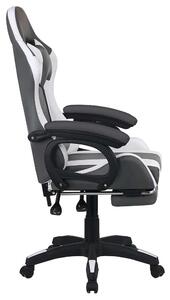 Jovela Irodai/Gamer szék RGB LED világítással #fekete-fehér