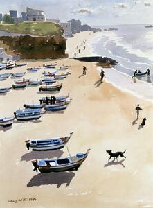Lucy Willis - Festmény reprodukció Boats on the Beach, 1986, (30 x 40 cm)
