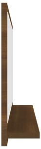 VidaXL barna tölgy színű szerelt fa fürdőszobatükör 40x10,5x37 cm