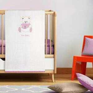 Baby2 macis Pierre Cardin gyerek takaró Fehér/rózsaszín 110x140 cm 600 g/m2