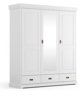 Torniella 3 ajtós, tükrös szekrény, fehér
